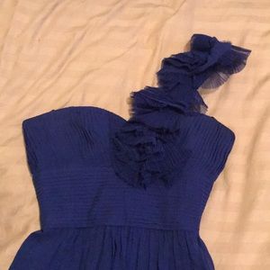 Royal Blue strapless BCBG cocktail dress